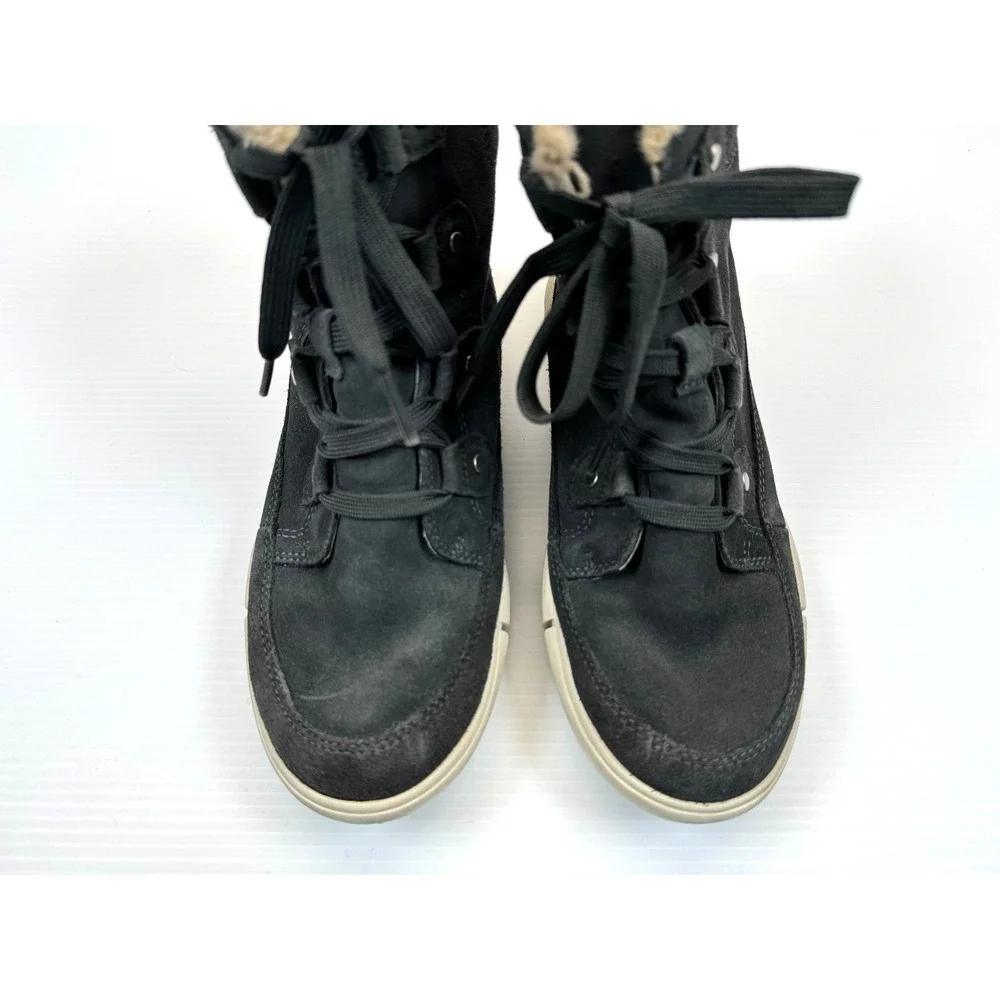 Sorel Explorer II Joan Faux‎ Fur Waterproof Boots Women 7 Lace-up Suede Ankle